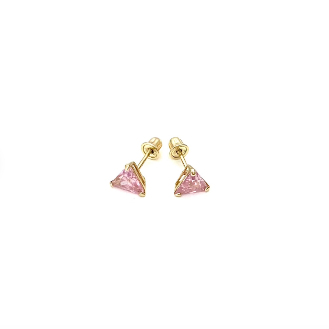 Rose gold 2025 triangle earrings
