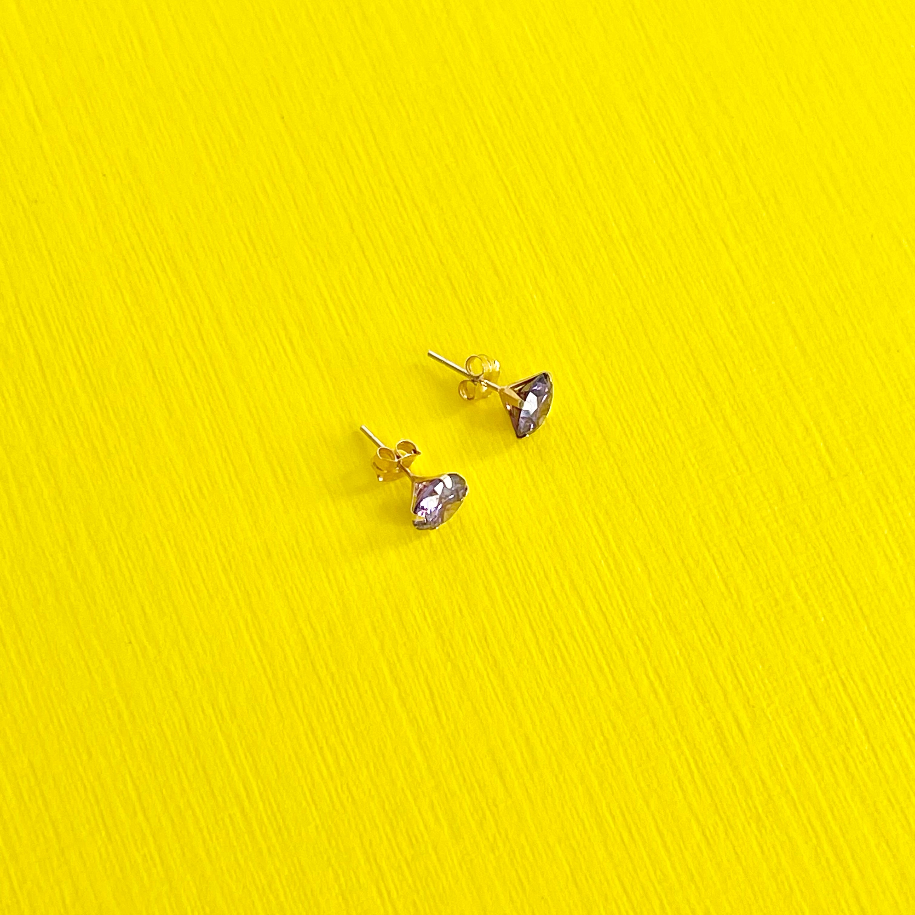 Amethyst Stud Earrings: February Birthstone 14k Gold Jewelry