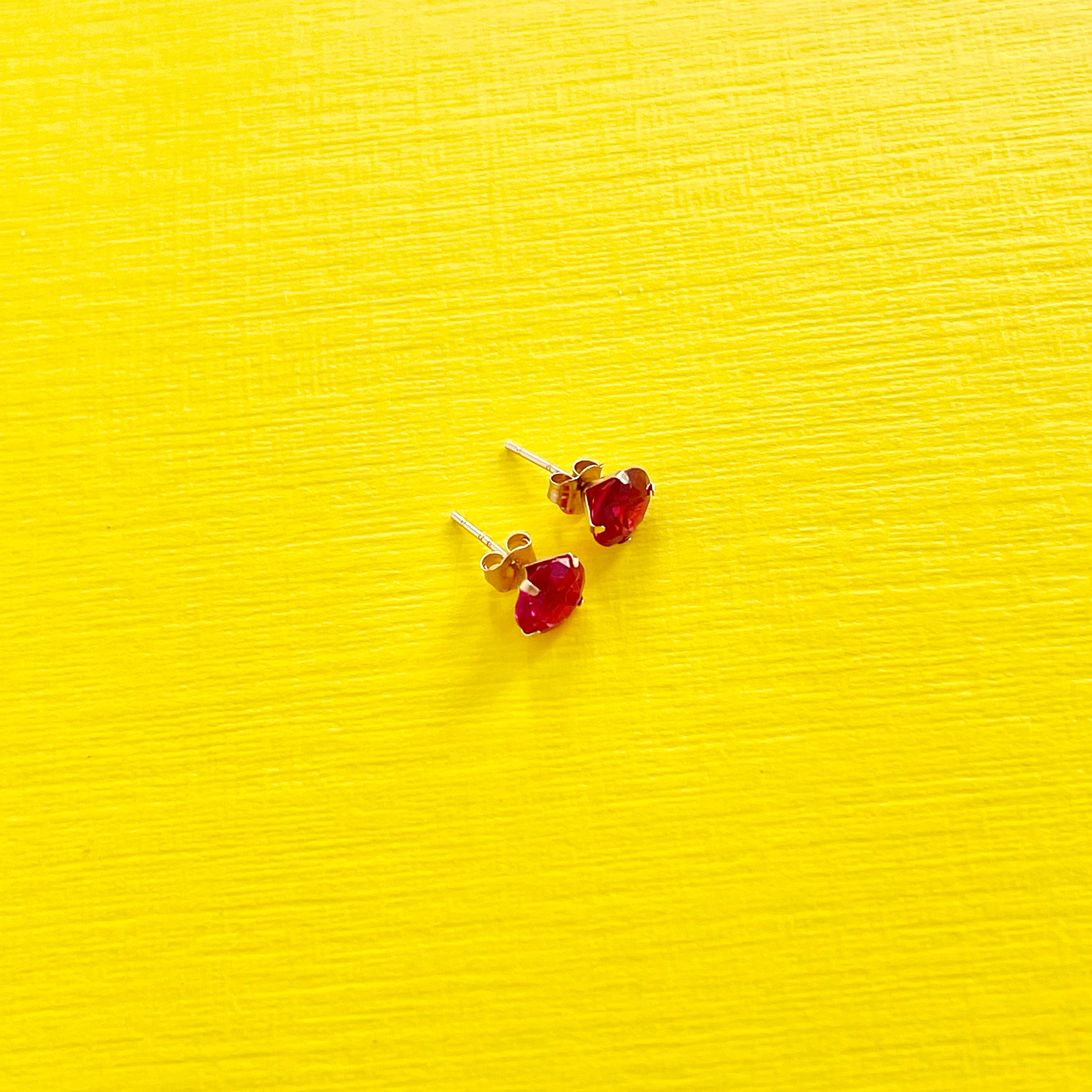 Ruby Stud Earrings: July Birthstone 14k Gold Jewelry