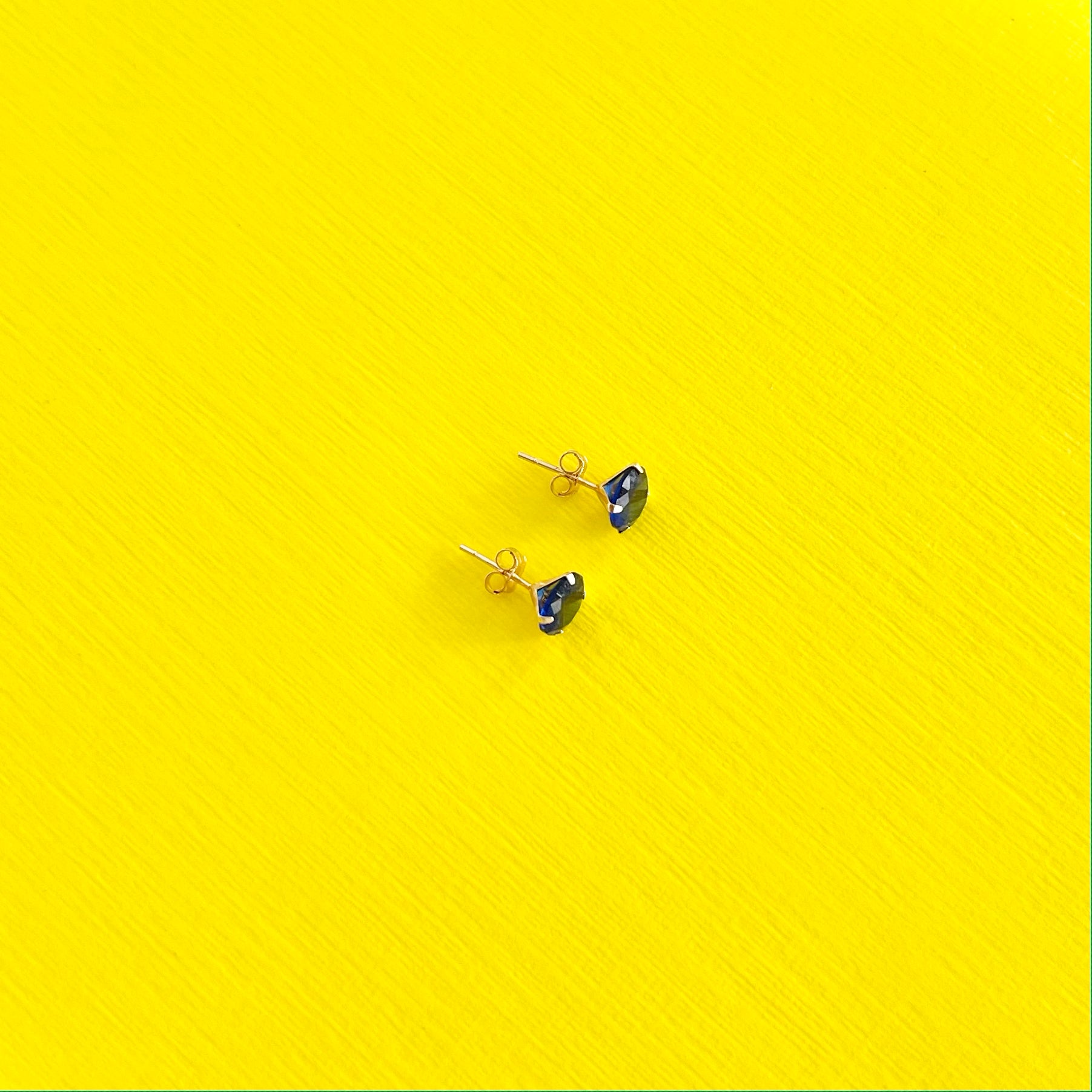 Sapphire Stud Earrings: September Birthstone 14k Gold Jewelry