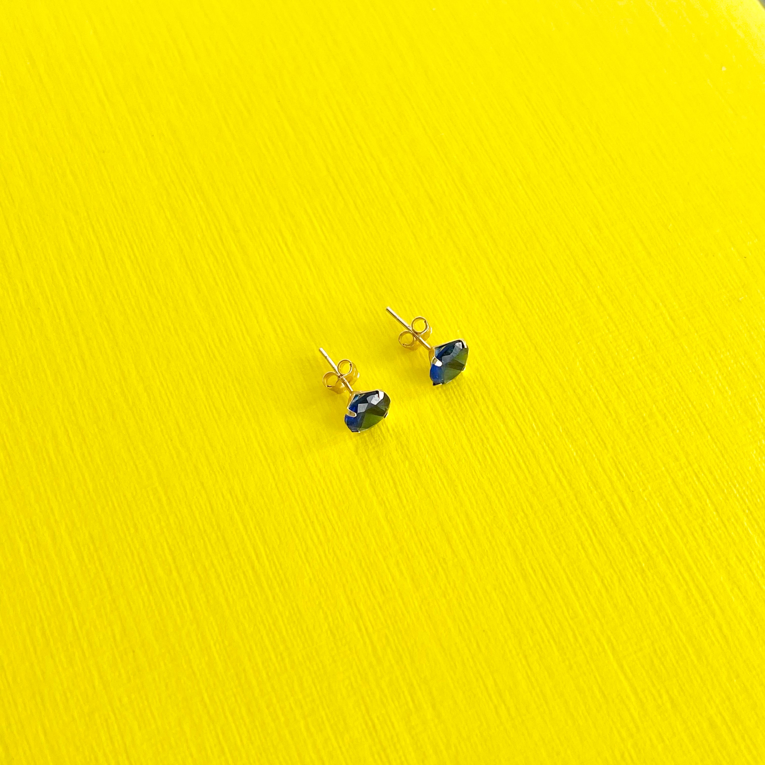 Sapphire Stud Earrings: September Birthstone 14k Gold Jewelry