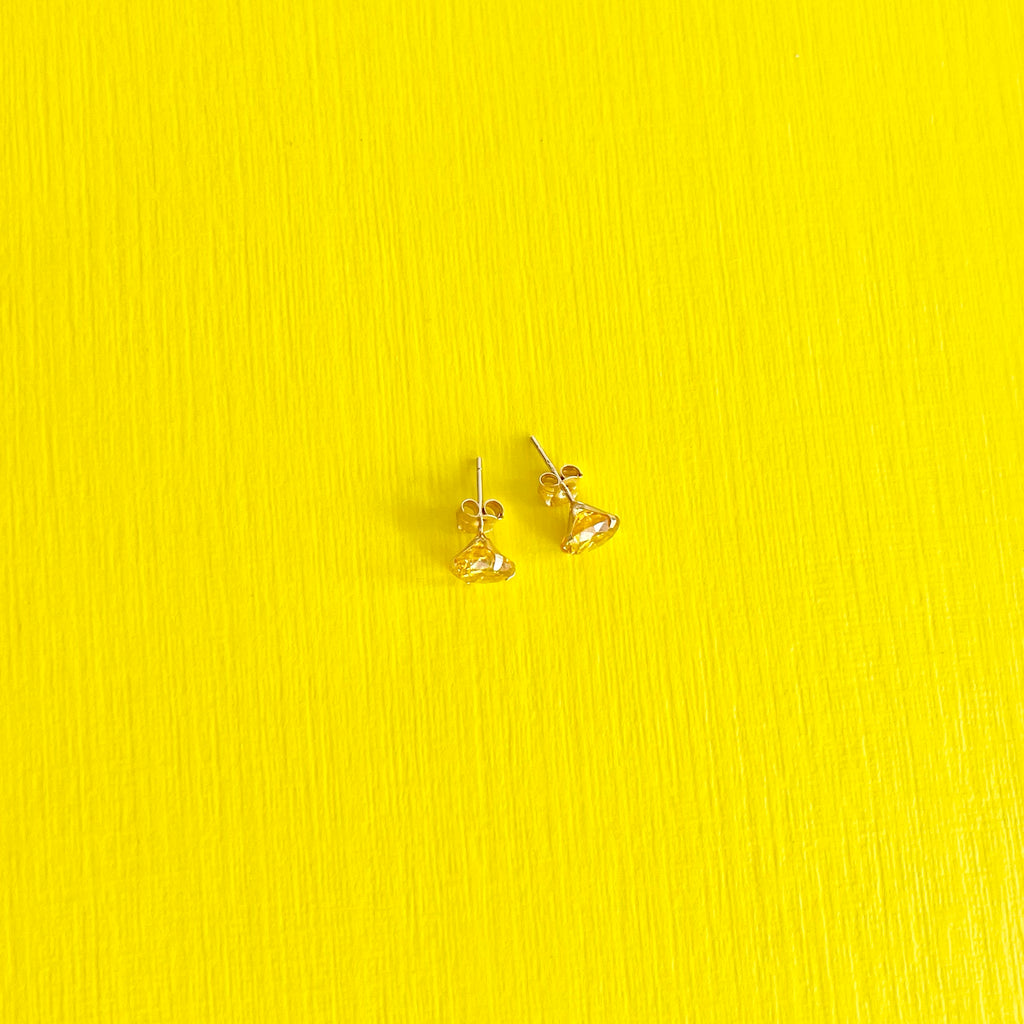Topaz Stud Earrings: November Birthstone 14k Gold Jewelry